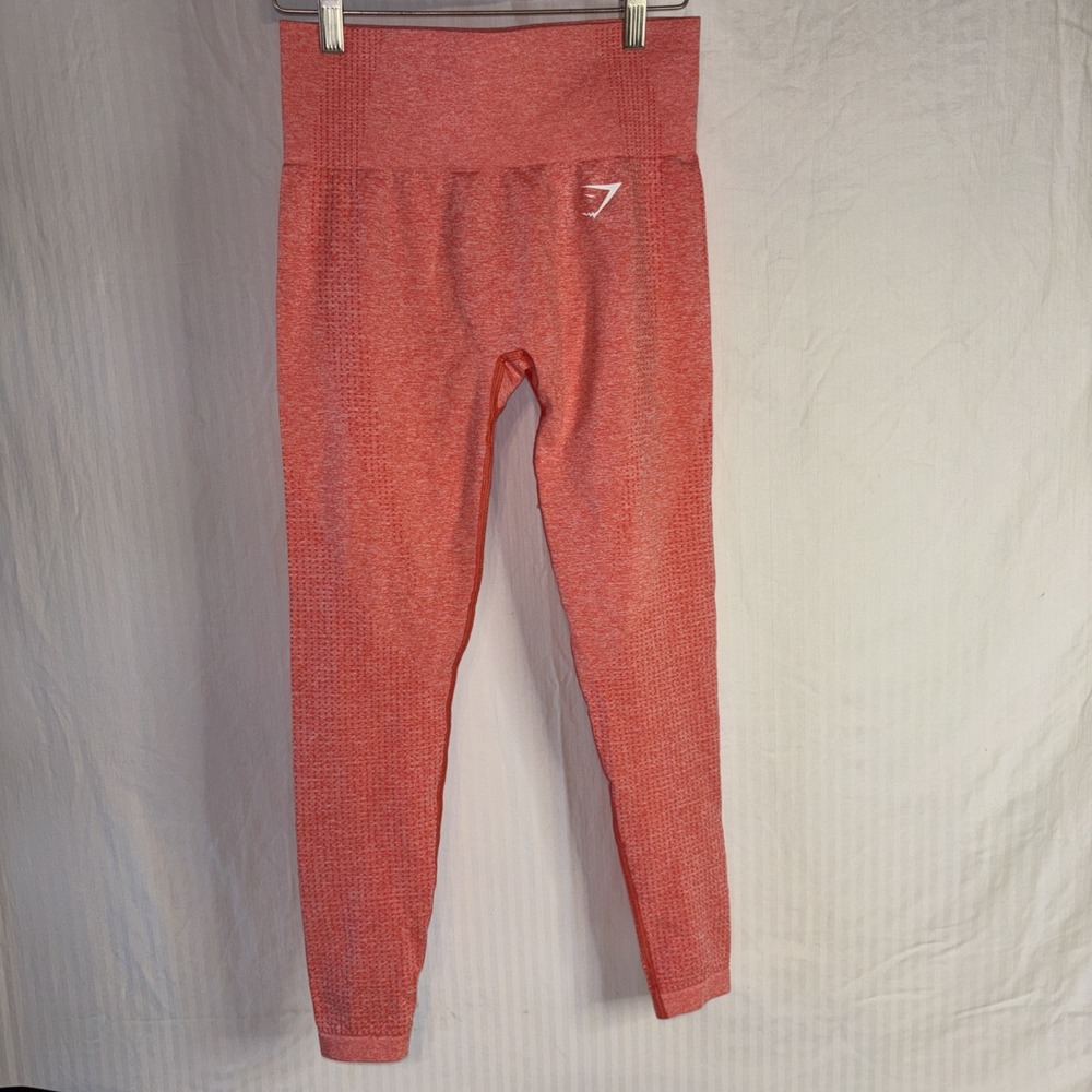 Gymshark Leggings Womens Small Orange Stretch Athletic Yoga Gym Jogging